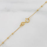 Cadena Denario Virgen Milagrosa Cruz 2.25g / 45cm / 1.5mm Oro Amarillo 18K