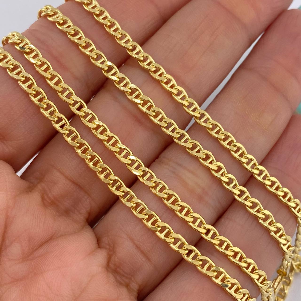 Cadena Escalera 8.25gr / 60.3cm / 2.89mm Oro Amarillo +3 18K &