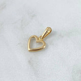 Dije Silueta Corazón 0.65gr / 1.5cm / Liso Oro Amarillo 18K