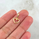Dije Silueta Corazón 0.65gr / 1.5cm / Liso Oro Amarillo 18K