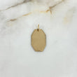 Dije Placa Octagonal 2.55gr / 3.4cm / 2.8mm*1.7mm Bordes Diamantados Oro Amarillo