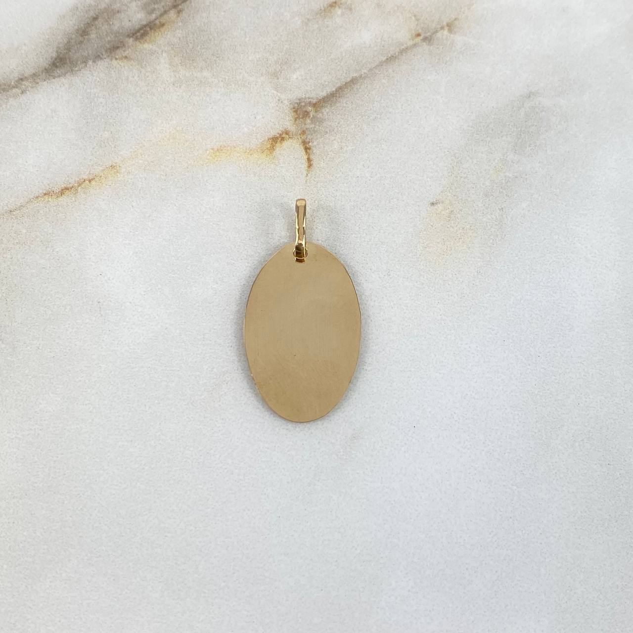 Dije Placa Ovalada 1.85gr / 3cm / 2.4mm*1.5mm Oro Amarillo