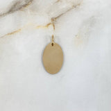 Dije Placa Ovalada 1.85gr / 3cm / 2.4mm*1.5mm Oro Amarillo
