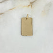 Dije Placa Rectangular 2.85gr / 3.3cm / 2.8mm*1.6mm Oro Amarillo