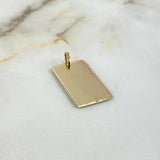 Dije Placa Rectangular 2.85gr / 3.3cm / 2.8mm*1.6mm Oro Amarillo