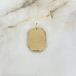 Dije Placa Octagonal 3.2gr / 3.4cm / 2.8mm*2mm Bordes Diamantados Oro Amarillo