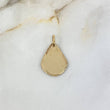 Dije Placa Gota 1.8gr / 2.8cm / 2.2mm*1.8mm Bordes Diamantados Oro Amarillo