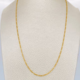 Cadena Figaro 1gr / 44.5cm / 0.8mm Oro Amarillo +1 18K %