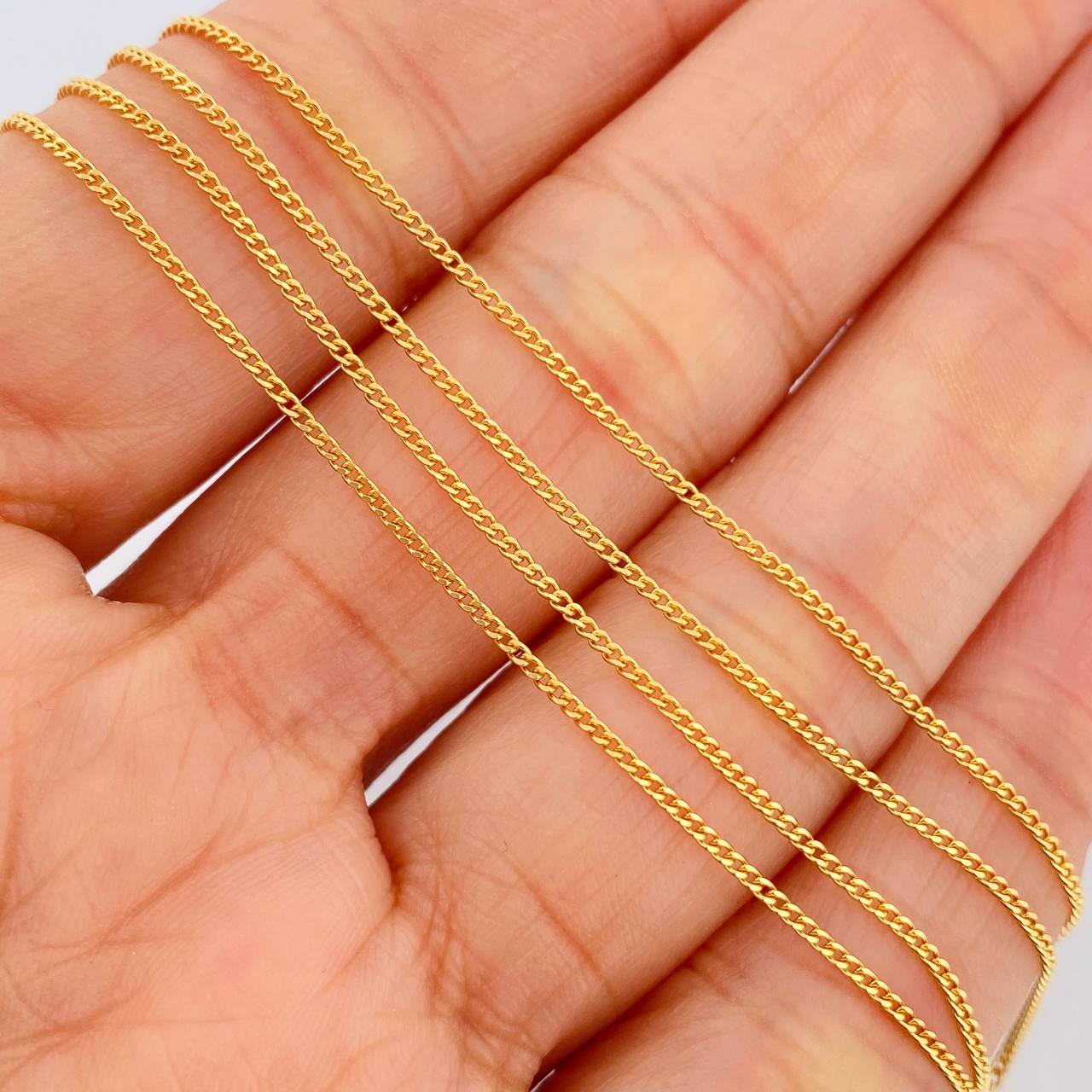 Cadena Mini Cubana 2.6gr / 50cm / 0.8mm Oro Amarillo +1 18K %