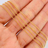 Cadena Mini Cubana 2.6gr / 50cm / 0.8mm Oro Amarillo +1 18K %