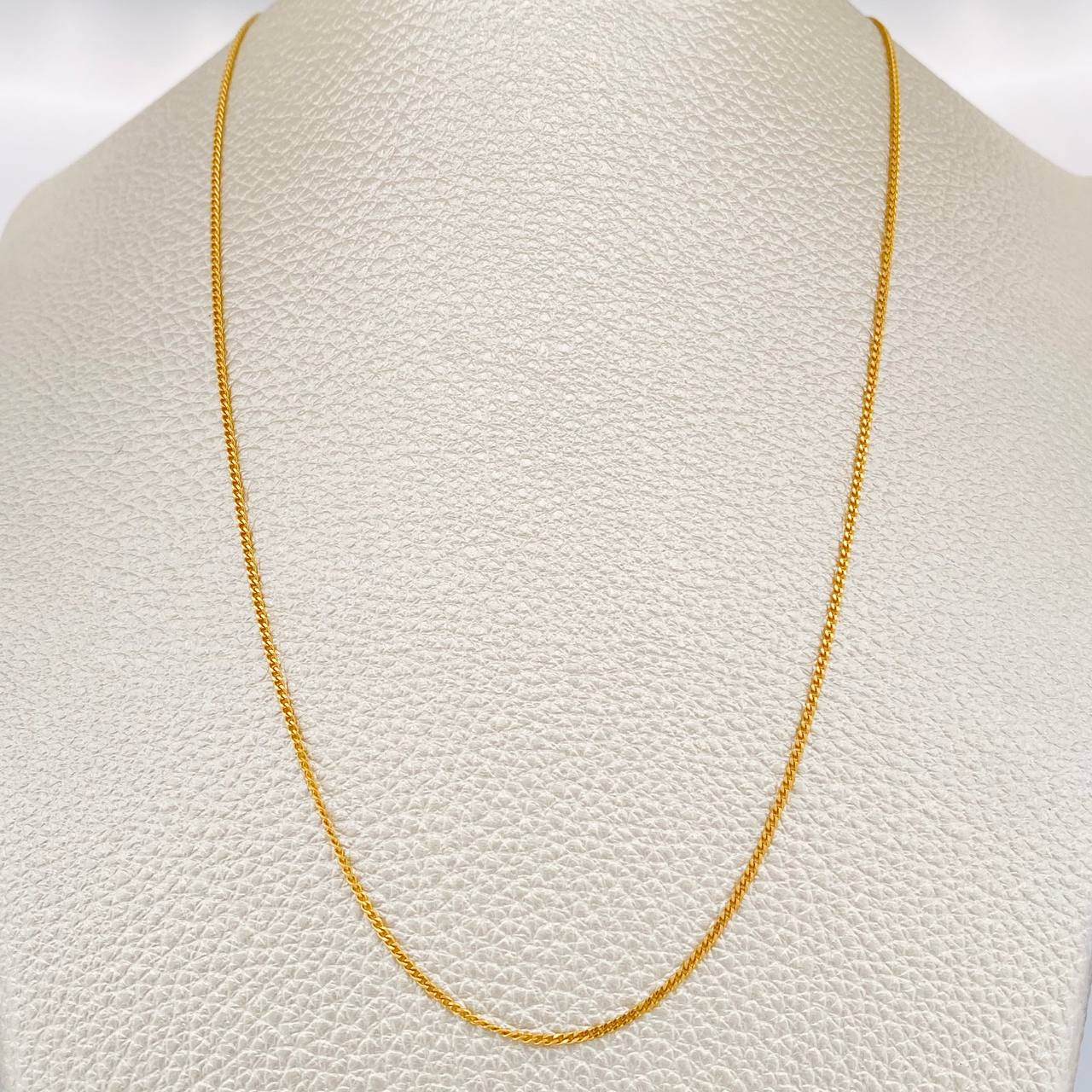 Cadena Mini Cubana 2.6gr / 50cm / 0.8mm Oro Amarillo +1 18K %