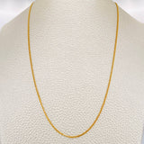 Cadena Mini Cubana 2.6gr / 50cm / 0.8mm Oro Amarillo +1 18K %