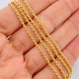 Cadena Lazo 2.4gr / 60cm / 1.4mm Oro Amarillo +3 18K %