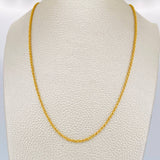 Cadena Lazo 2.35gr / 60cm / 1.4mm Oro Amarillo +3 18K %