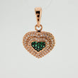 Dije Corazon 3.4gr / 2.5cm / Dos Oros Negro Rosa 18K %