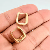 Candongas Cuadradas 6.4gr / 1.5cm / Oro Amarillo 18K %
