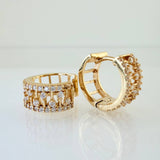 Candongas Escalera 3.25gr / 1.2cm / Oro Amarillo 18K %