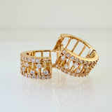 Candongas Escalera 3.25gr / 1.2cm / Oro Amarillo 18K %