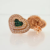 Topos Corazon 4.45gr / 13.65mm Dos Oros Negro Rosa 18K %