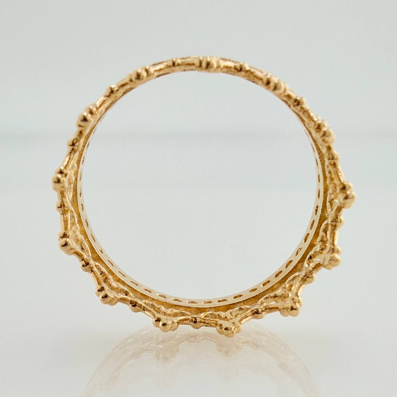 Anillo Argolla Corona 2.2gr / T5 1/2 / Oro Amarillo 18K %