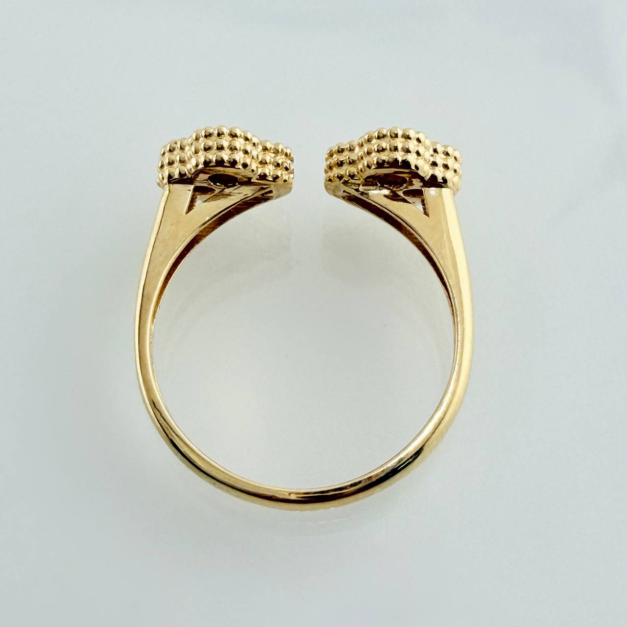 Anillo Doble Trebol 3.1gr / T7 / Tres Oros Nac.Esp. 18K %