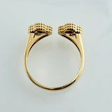 Anillo Doble Trebol 3.1gr / T7 / Tres Oros Nac.Esp. 18K %