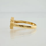 Anillo Doble Trebol 3gr / T5 1/2 / Tres Oros 18K