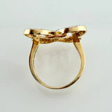 Anillo Mariposas Silueta 4.7gr / T6 3/4 / Tres Oros 18K %