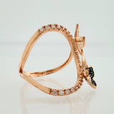 Anillo Doble Mariposa 2.75gr / T6 /Tres Oros 18K %