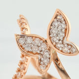 Anillo Doble Mariposa 2.75gr / T6 /Tres Oros 18K %