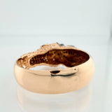 Anillo Caballo 6.75gr / T10 1/4 / Dos Oros Negro Rosa 18K %