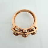 Anillo Bolas De Fuego 8.5gr / T10 / Oro Rosa 18K %