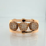 Anillo Bolas De Fuego 8.5gr / T10 / Oro Rosa 18K %