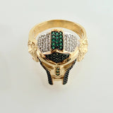 Anillo Rostro Gladeador 11.65gr / T10 1/2 / Tres Oros 18K %