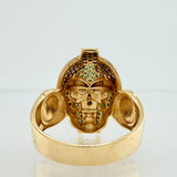 Anillo Rostro Gladeador 11.65gr / T10 1/2 / Tres Oros 18K %