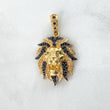 Dije Leon 8.1gr / 3.8cm / Circones Blancos Negros Oro Amarillo *