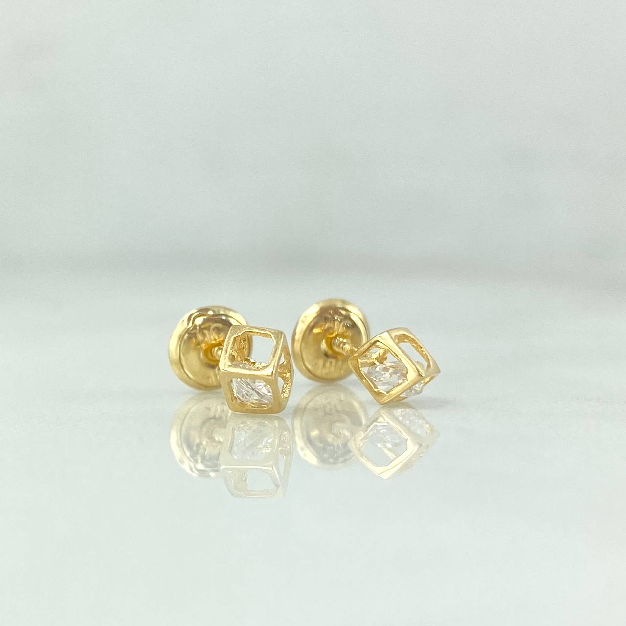 Topos Cubo 0.75gr / Circones Blancos Oro Amarillo