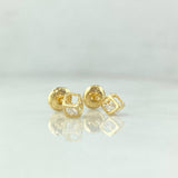 Topos Cubo 0.75gr / Circones Blancos Oro Amarillo