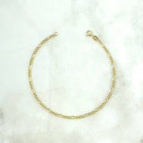 Pulso Figaro 1.3gr / 20cm / 3mm Oro Amarillo +1 ©
