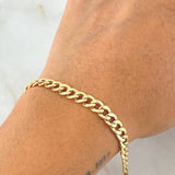 Pulso Cubano 4.35gr / 20cm / +0 Oro 18K ©