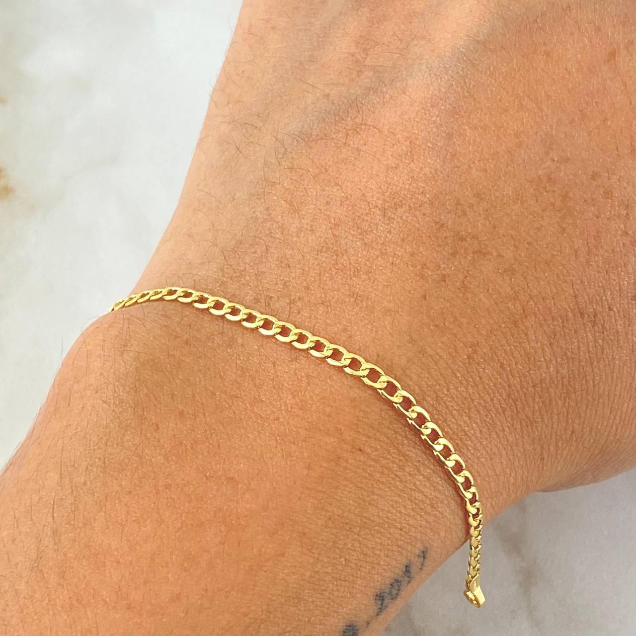 Pulso Cubano 1.35gr / 19cm / +1 Oro 18K ©