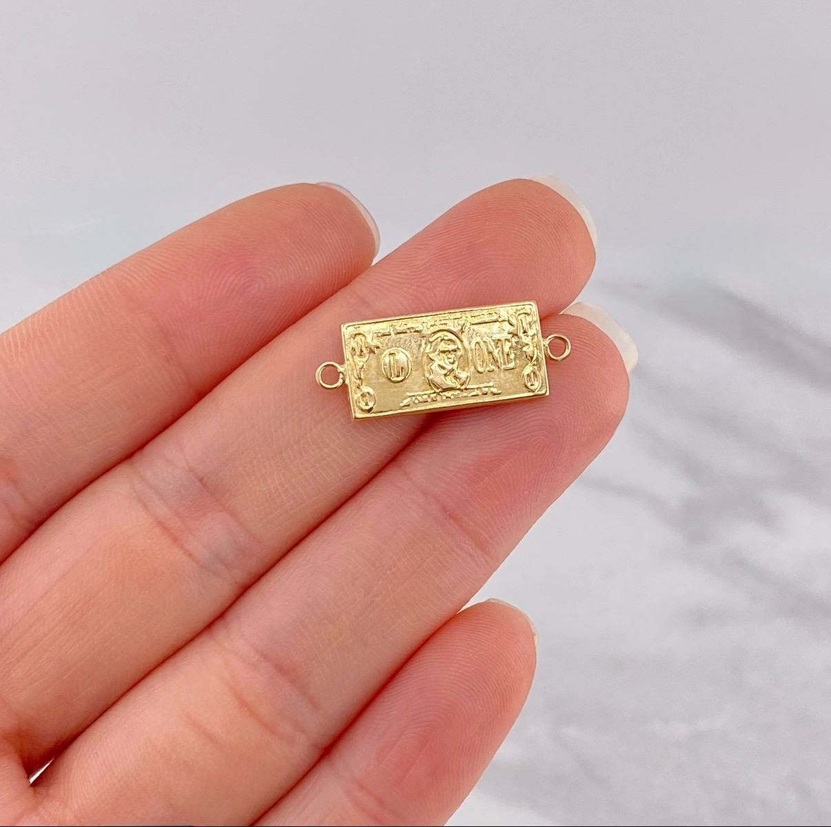 Herraje Dólar 0.95g / 2.4cm Oro Amarillo 18K