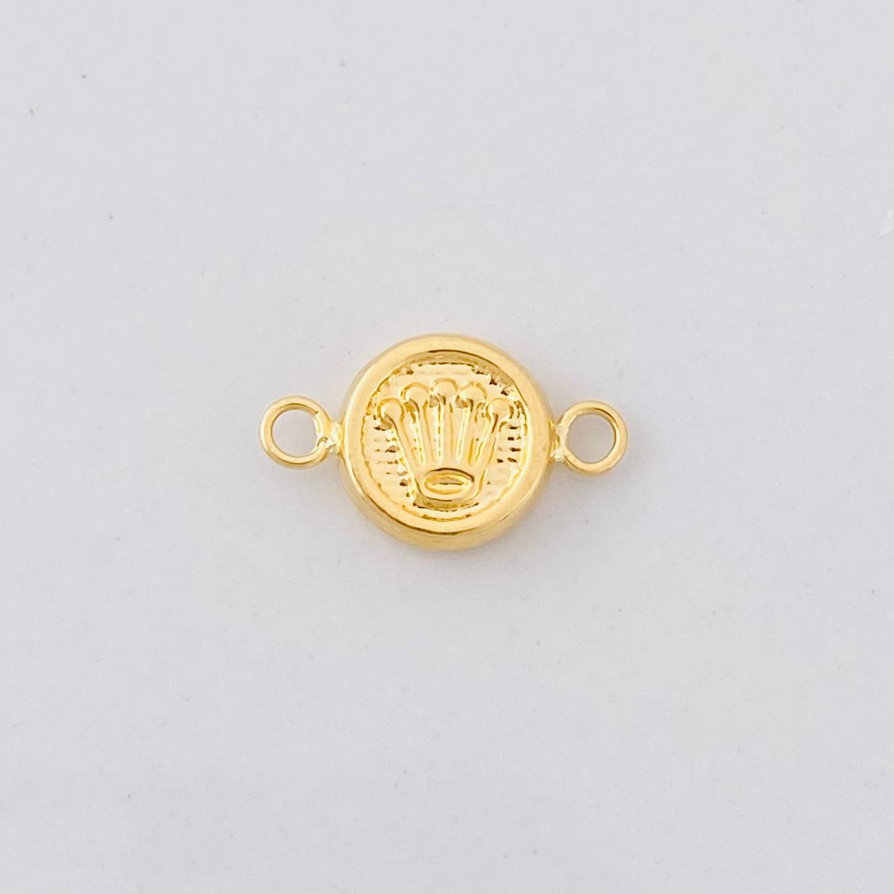 Herraje Corona Texturizada 0.3g / 1.3cm Oro Amarillo 18K