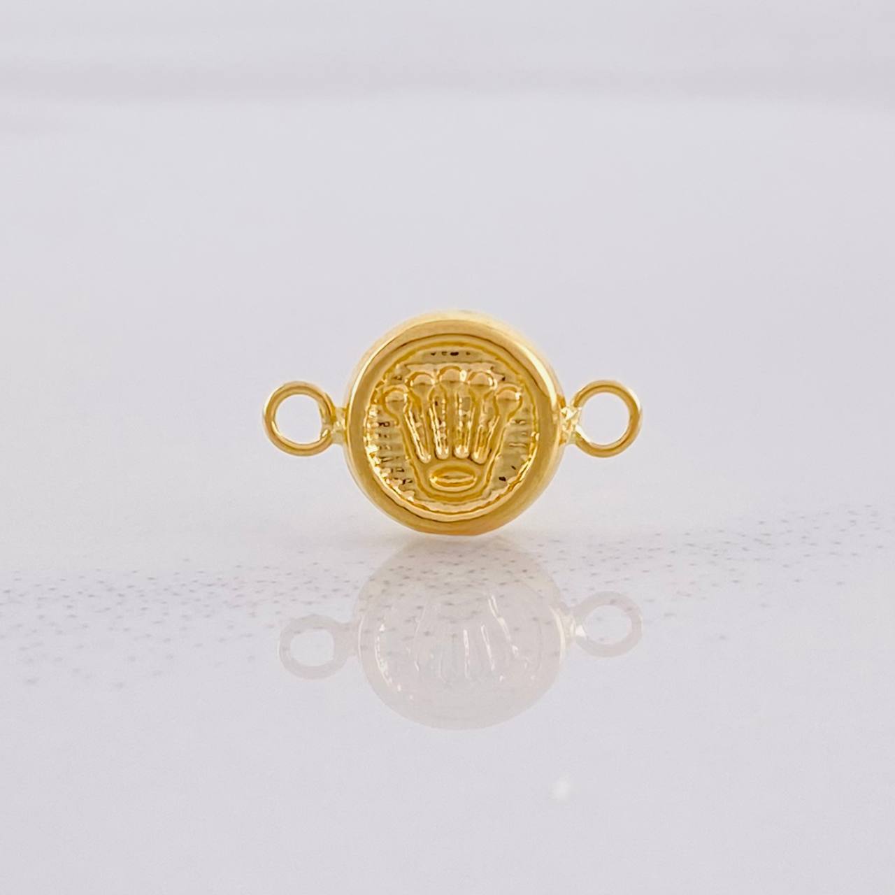 Herraje Corona Texturizada 0.3g / 1.3cm Oro Amarillo 18K
