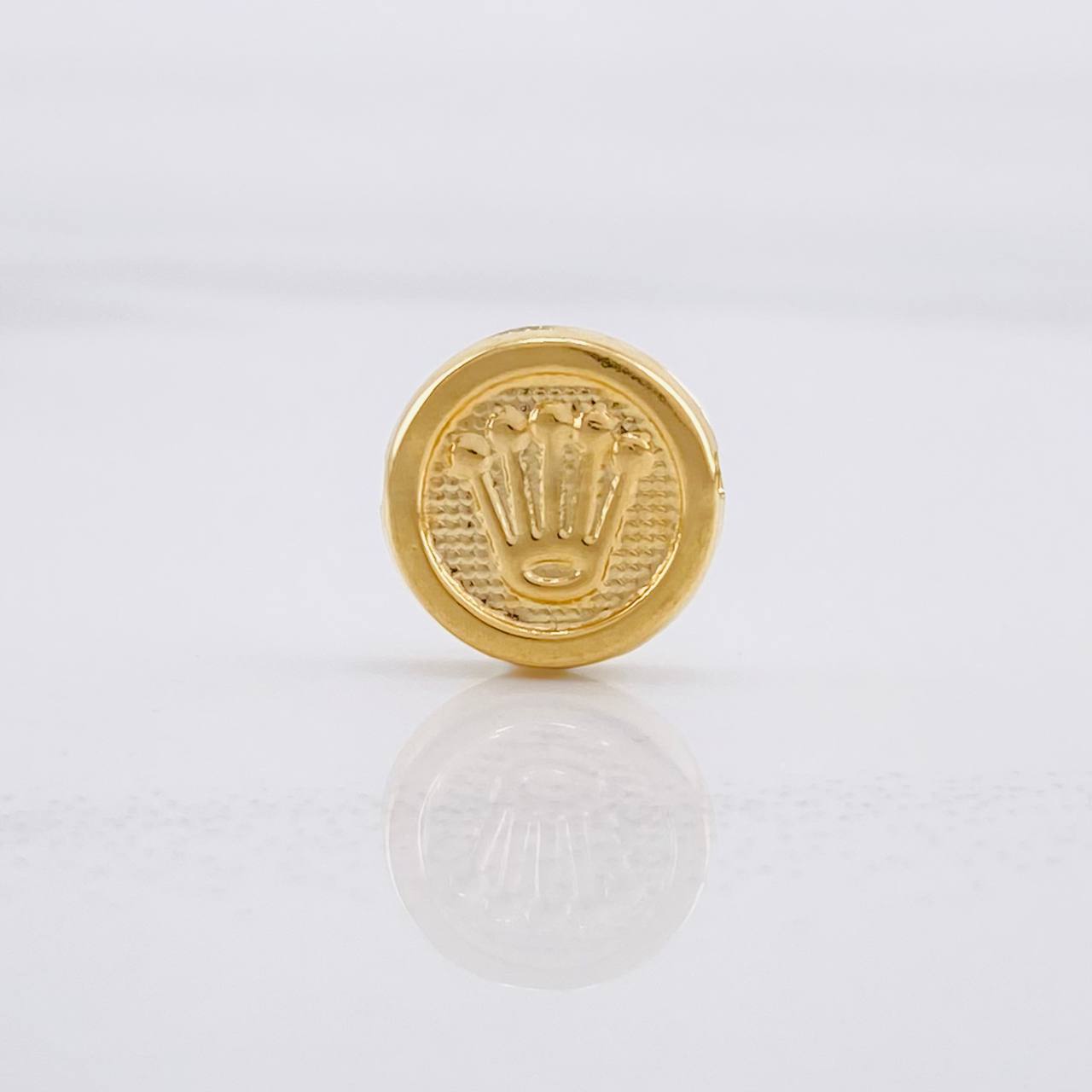 Herraje Corona Texturizada 0.25g / 0.8cm Oro Amarillo 18K