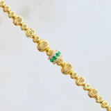 Pulso Militar Luna Esmeraldas 20pts Diamantes 40pts 5.55gr / 18.5cm / Oro Amarillo 18K ©