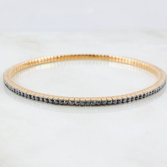 Pulso Tennis Articulado Diamantes 3 Qts 11.25gr / 22cm / Oro Rosa 18K ©