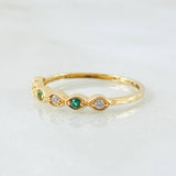 Anillo Linea de Ojos 1.1gr / T5 1/2 / Oro Amarillo 18K ©