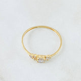 Anillo Solitario Flores Delicadas 1gr / T6 3/4 / Oro Amarillo 18K ©