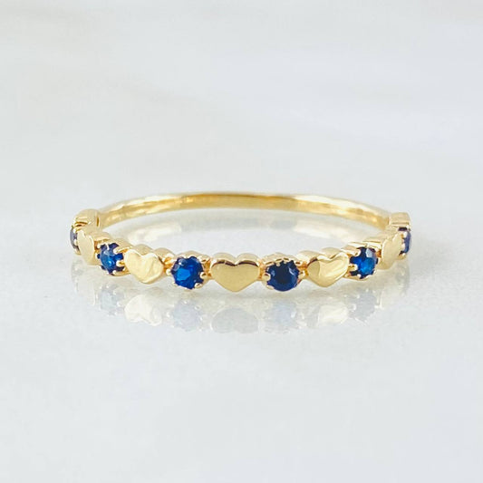 Anillo Corazones Intercalados 1.15gr / T6 3/4 / Oro Amarillo 18K ©